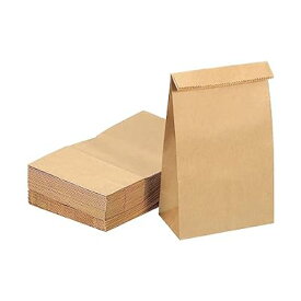 PATIKIL 紙袋 ブラウン 紙製買い物袋 2lb 12x7x21.5 cm 70g キャンディースナック用 50個