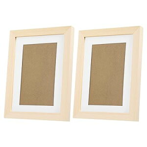 PATIKIL 152 x 203 mm �ؐ��t�H�g�t���[�� 2�� �摜�\���t���[�� �A�N�����O�ʕt�� ���f�B�X�v���C�p �x�[�W��