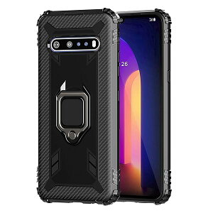 LG V60 ThinQ 5G L-51A 背面TPUケース リング付き LGエレクトロニクス v60 thinq 5g リングケー ス l-51a 保護カバー シリコン 薄型軽量 スタンド機能 車載ホルダー 360°回転 耐衝撃 滑り止め 4色