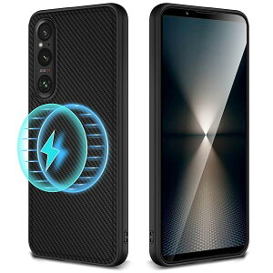 Xperia 1 VI P[X MagSafeΉ ϏՌ GNXyA 1 vi SO-51E / SOG13 Jo[ CX[dΉ Xperia1VI X}zP[X PC y ^ C菝h~ h~ Xgbvz[t (ubN)