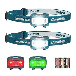 �w�b�h���C�g �d�r�� LED�w�b�h�����v 2�Z�b�g �����ԁ��΃��C�g 5�_�����[�h 65°�p�x��