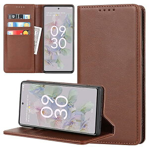 かんたんスマホ 705KC ケース 手帳型 京セラ 705KC ケース 耐衝撃 スマホケース 収納 耐久性 耐摩擦 マグネット式 レザー カバー -ヴィンテージ ダークブラウン