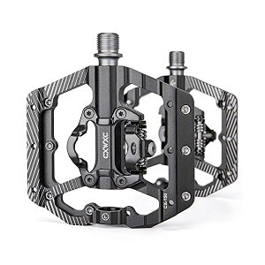 自転車 ペダル 片面ビンディング/片面フラット ビンディングペダル トリプルシールドベアリ