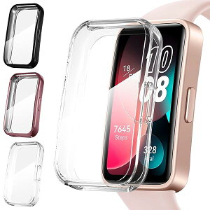 for Huawei Band 10/9/8�ی�P�[�X ���Ȃ₩��TPU�f�ނ̃t�@�[�E�F�CBand 10/9/8���ی�J�o�[-�u���b�N+���[�Y+�����F