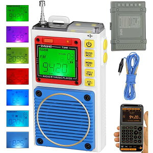 WI^h BluetoothXs[J[ MicroSDJ[hΉ FM/g/Zg/VHF/ChFM d SOSA[ WI^/7ނ̃obNCgF/APPRg[/^C}[/ڊo܂v/USB-C[d/ZK