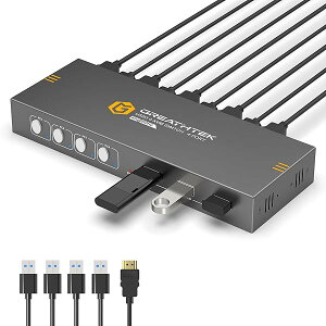 4K KVMXCb` HDMIAtUSB3.0|[gA4PCRs[^1̃j^LAKVM 4 ؑ֊A4K@60HzΉAhCosvAvOAhvC