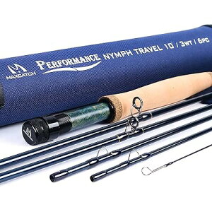 Maxcatch Nymph�t���C���b�h4�s�[�XIM10�����t���C�t�B�b�V���O���b�h�`���[�u������ (3wt 10ft 6Piece�iPerformance Nymph�j)