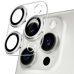 カメラカバー iPhone 16 Pro/16 Pro Max用 カメラフィルム 透明台座 全面保護 9H強化ガラス 傷防止 レンズ保護 耐衝撃 アイフォン16 プロ/16 プロmax用 カメラ保護 高透過率 黒縁取り 露出オーバー防止