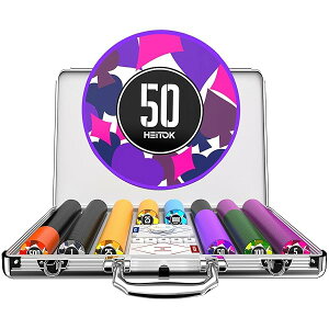 ポーカーチップ ポーカーセット 500枚 数字入り 11.5g カジノチップ トランプ2組とサイコロ5個が付属 ABS製チップ アルミ製スーツケース入り