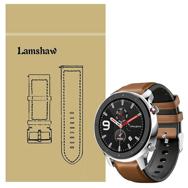 楽天市場】Amazfit GTR 47mm バンド, シリコン + レザー 本革 高耐久性 