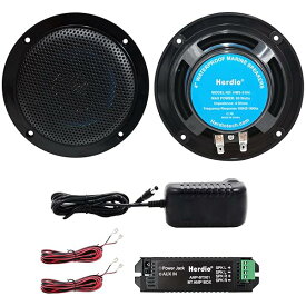 160W 4 インチ Bluetooth 天井 埋込 型 スピーカー キットアンプ耐水性天井スピーカー浴室キッチンホーム屋外 (黒)
