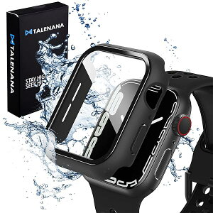 Apple Watch 用 防水ケース series 9/series 8/series 7 45mm アップルウォッチ保護カバー ガラスフィルム 一体型 防水 防塵 PC素材 タッチ感良好 全面保護 高透過率 指紋防止 衝撃吸収(Apple Wat