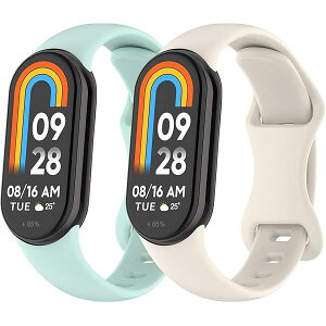 �y2������z �o���h for Xiaomi Mi Band 9 �����V���I�~ �X�}�[�g8 �����o���h, �ւ��x���g �_�炩���V���R�� �����x���g ���߉\ (�x�A�O���[��+�X�^�[���C�g)