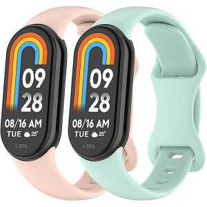 �y2������z �o���h for Xiaomi Mi Band 9 ���� �V���I�~ �X�}�[�g8 �����o���h, �ւ��x���g �_�炩���V���R�� �����x���g ���߉\ (�k�[�h�O���[��+�s���N)