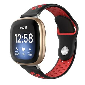 Fitbit Versa4/3/Sense2/Senseoh Fitbi Versa3/VersaSensepxg ւ X|[cxg VR y \tg 戵ȒP BlackMixRed