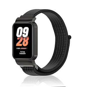 バンドXiaomi Smart Band 8 Active/Xiaomi Redmi Smart Band 2 対応 ナイロンバンド ベルクロバンド 軽量 柔らかい 通気性 耐汗性 マジックテープ スポーツバンド 替えバンド 交換バンド Xiaomi