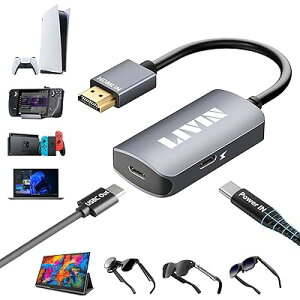 HDMI to Type-C Ή XREAL Air 2 Pro/VITURE/Rokid/RayNeo AR/XR X}[gOX A_v^ 2-in-1yHDMI 4K@60Hz +[dzvOAhvC I[fBIƃrfIiSwitchAP