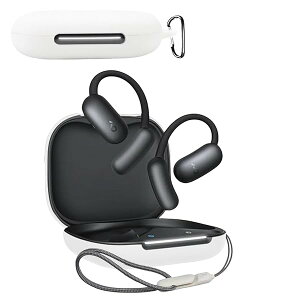 For Anker Soundcore AeroFit 2 ケース 柔らかなシリカゲルのスポーツクールなデザイン 衝撃吸収 防水 防塵 軽量 紛失防止用のフックを搭載した スリムソフト ケースカバー Anker Soundcore AeroFit 2