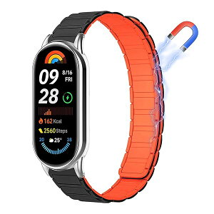 Xiaomi Smart Band 10 / Xiaomi Smart Band 9 / Mi 8 対応 交換バンド 強力な磁気 シリコン製 弾力性 シャオミ スマートバンド10/9/8 交換ベルト 長さ調整可能 柔らかい 防水 軽量 コンパチブル