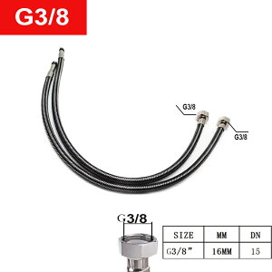 蛇口アクセサリー 2 個 60 センチメートルステンレス鋼ナイロン編組ホース浴室耐熱蛇口洗面器シンクキッチンホース G1/2 G3/8