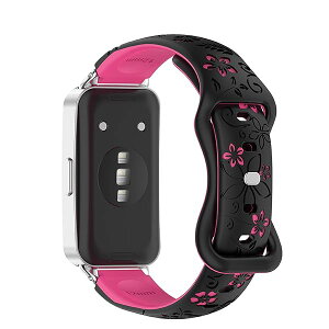 シリコンバンド Huawei Band 10/10 Aluminum Edition/Band 9/8 対応 交換ベルト, ファーウェイバンド 8/9/10/10 Aluminum Edition用 ソフト 2色シリコン交換用ストラップ - ブラック