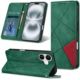 対応 iPhone 17 用 ケース 手帳型 財布型 カードポケット付き スマホケース アイフォン 17 カバー カード収納 スタンド機能 高級PUレザー 耐衝撃 全面保護 ストラップホール付き マグネット式 い phone 17 ケース （グリーン