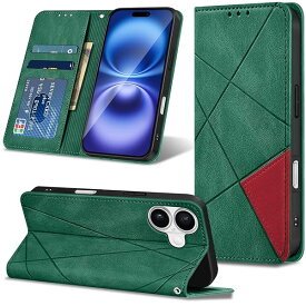 対応 iPhone 17 用 ケース 手帳型 財布型 カードポケット付き スマホケース アイフォン 17 カバー カード収納 スタンド機能 高級PUレザー 耐衝撃 全面保護 ストラップホール付き マグネット式 い phone 17 ケース （グリーン