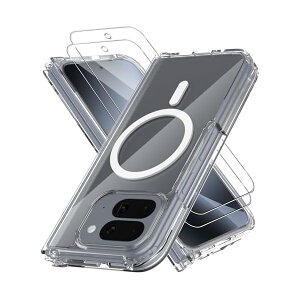 �y1+2�Z�b�g�z For Google Pixel 10 Pro Fold �P�[�X 2���K���X�t�B�����t�� �J�o�[ �yMagSafe�Ή��z �N