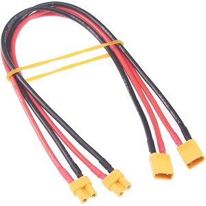 2pcs 30cm �V���R�[�� �P�[�u�� 16AWG ���t���Ă��� XT30 �̃I�X�̃v���O �R�l�N�^�[�ւ� XT30 �̃�