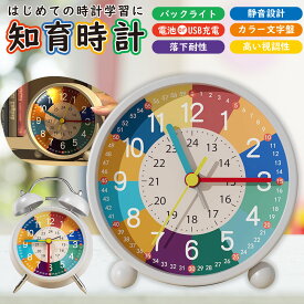 知育時計 時計 知育 置き時計 目覚まし時計 子供 アナログ 学習 キッズクロック キッズ 子ども タイマー 教育 置き型 卓上時計 知育玩具 かわいい おしゃれ 幼児 入園祝い プレゼント 男の子 女の子