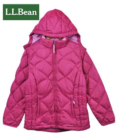 L.L.Bean エル・エル・ビーン / フード付 ダウンジャケット / マゼンタピンク / レディースXS相当【中古】▽♪