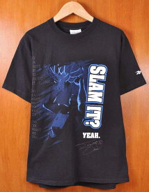 ヴィンテージ 1990年代 USA製 / Reebok リーボック / シャキール・オニール / 半袖Tシャツ / ブラック / メンズL【中古】▽