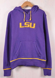 NIKE ナイキ LSU ルイジアナ州立大学 カレッジ系 プルオーバー スウェット パーカ パープル レディースM【中古】▼