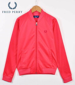 ポルトガル製 FRED PERRY フレッドペリー ジャージ シャイニーピンク レディースS相当【中古】▼