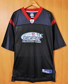 【ビッグサイズ】Reebok リーボック NFL PP&K イベント Houston Texans ヒューストン・テキサンズ フットボールシャツ メッシュ ユニフォーム ネイビー×レッド メンズXL相当【中古】▼