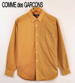 2007年 日本製 COMME des GARCONS HOMME コム・デ・ギャルソン オム 長袖シャツ コットン オーカーブラウン系 メンズM相当【中古】▼【KO】