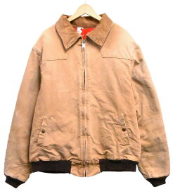 【ビッグサイズ】ヴィンテージ 1990年代 USA製 Carhartt カーハート キルティングライナー ワークジャケット コットンダック キャメルブラウンダック メンズ2XL【中古】■