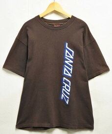 USA製 ヴィンテージ SANTA CRUZ サンタクルーズ NHSタグ シングルステッチ コットン 半袖Tシャツ ダークブラウン メンズL【中古】▼