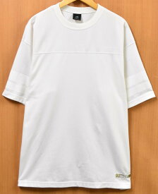 【ビッグサイズ】日本製 Corefighter コアファイター 半袖Tシャツ ユニフォーム系 袖ライン ホワイト メンズXL【中古】■