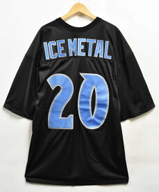 【ビッグサイズ】Don Alleson Athletic ICE METAL フットボールシャツ ナンバリング メッシュ ユニフォーム ブラック メンズXL【中古】■