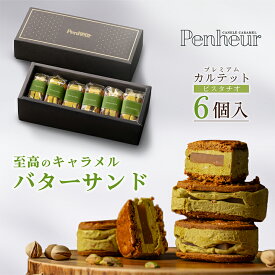 11/ 【至高のキャラメルバターサンド】ピスタチオ6個入 神戸Penheur(プノール) 焼き菓子 冷凍 スイーツ 人気 デザート お取り寄せ バターサンド 洋菓子 ギフト プレゼント 高級　おしゃれ お誕生日 国産 お祝い しっとり【送料無料】