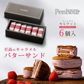 28/【至高のキャラメルバターサンド】ラズベリー6個入 神戸Penheur(プノール) 焼き菓子 冷凍 スイーツ 人気 デザート お取り寄せ バターサンド 洋菓子 ギフト プレゼント 高級　オシャレ　お誕生日 国産 お祝い しっとり【送料無料】