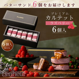 28/ 神戸 高級バターサンド 6個入(ラズベリー)ギフト 送料無料 プレミアム・カルテット キャラメルサンド 詰め合わせ お取り寄せ 洋菓子 Penheur プノール 冷凍 スイーツ 人気 誕生日 ソムリエ監修 ホワイトデー