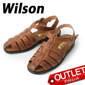 【アウトレット】Wilson ウィルソン 日本製 本革 サンダル メンズ 3E TB2730【返品交換不可】