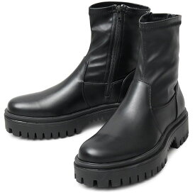 【送料無料】グラベラ メンズ ブーツ ストレッチ ジップ 歩きやすい 疲れにくい ブラック 黒 glbb-277 PLATFORM SOLE STRTCH BOOTS