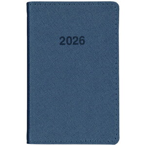 【お買い得品】博文館新社 2026年版(1月始まり) ミニ手帳 見開き2週間(週間:月曜始まり 月間:日曜始まり) ブルー 775