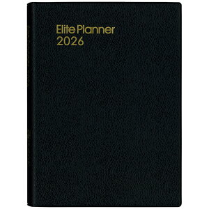 【お買い得品】博文館新社 2026年版(1月始まり)手帳 エリートプランナー A5 見開き1週間 黒 66