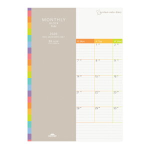 yizCC 2026NŎ蒠 VXem[g_CA[ B5 }X[ubN J[SYSTEM NOTE DIARY RFDR2663