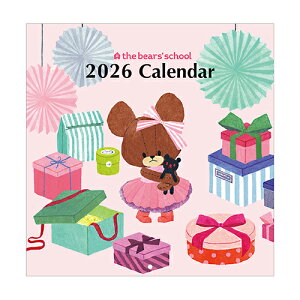 【お買い得品】スクエア 2026年 ウォール式カレンダー くまのがっこう the bears's school square 38KCA-1