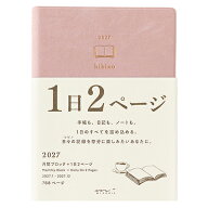 【お買い得品】デザインフィル 2027年版手帳 ダイアリー hibino A6 月間ブロック+1日2ページ ピンク 2246…